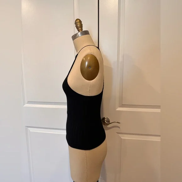 NWT - urban outfitters black ribbed high neck tank top - Picture 3 of 5